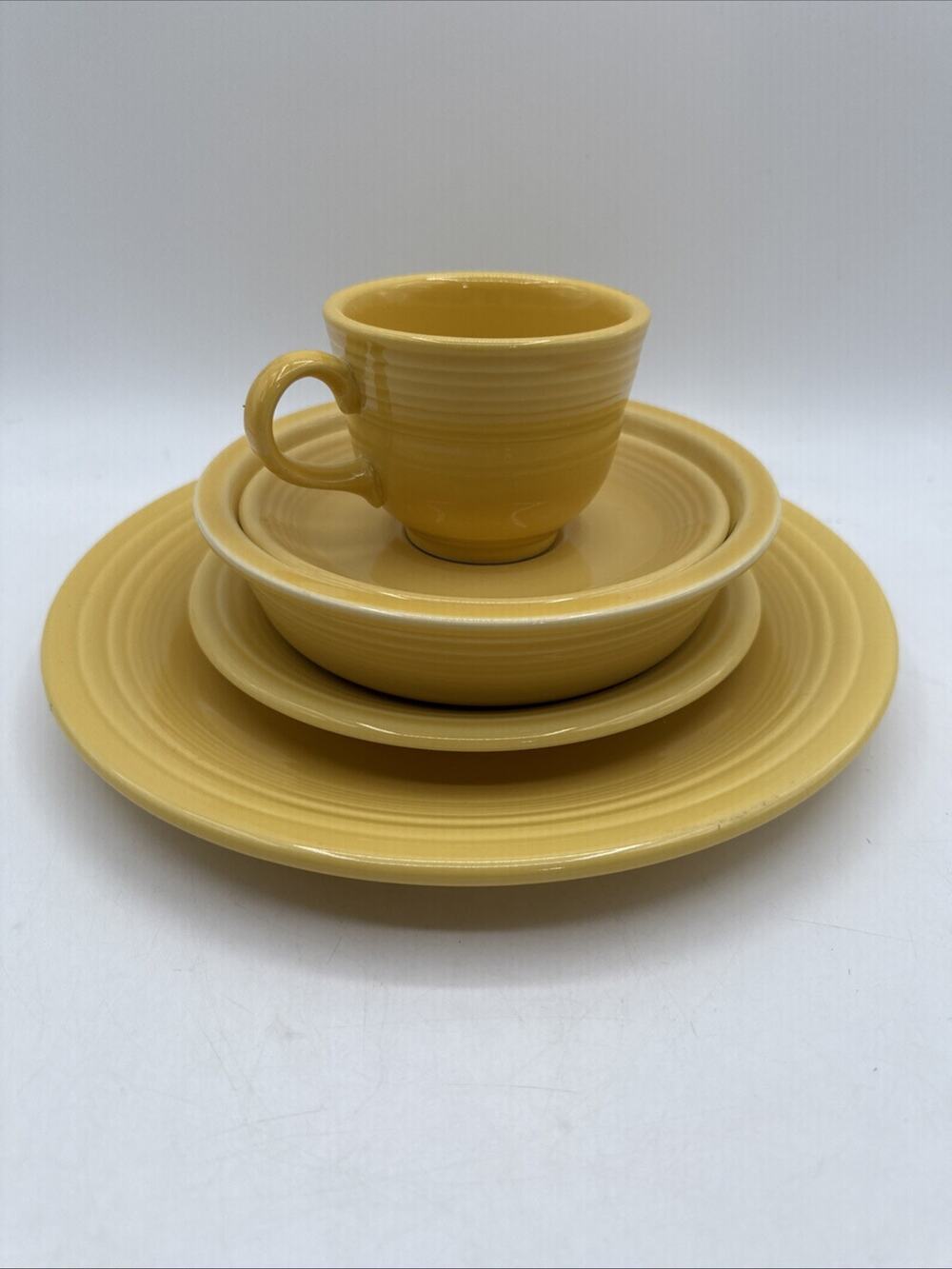 Fiesta 5pc Place Setting Retired Sunflower Yellow 96-97 Never Used!